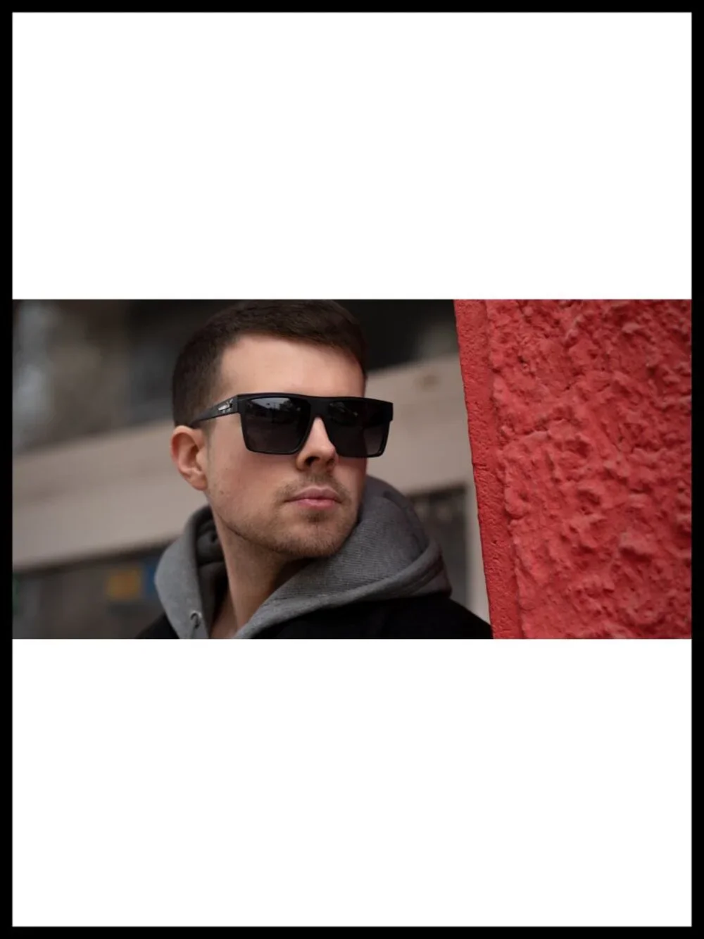 Retro Polarized Sunglasses Unisex Flat Top Square UV400